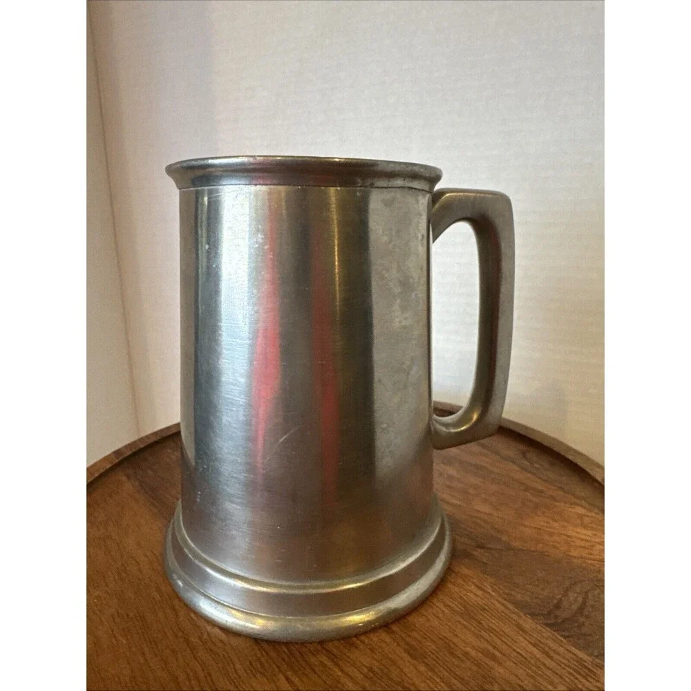 English Pewter glass bottom